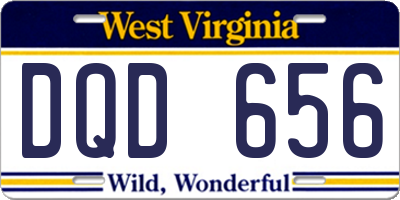 WV license plate DQD656