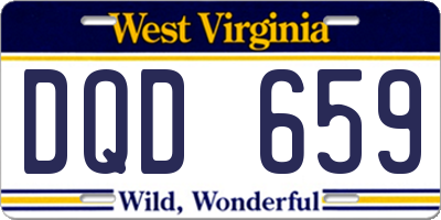 WV license plate DQD659