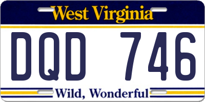 WV license plate DQD746
