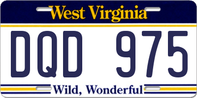 WV license plate DQD975