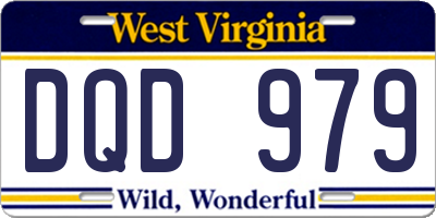 WV license plate DQD979