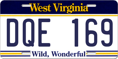 WV license plate DQE169