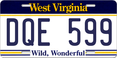WV license plate DQE599