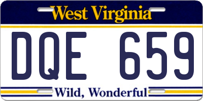 WV license plate DQE659