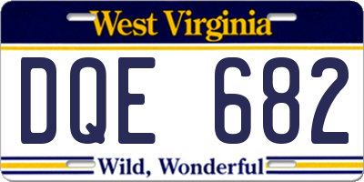 WV license plate DQE682
