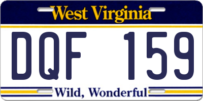 WV license plate DQF159
