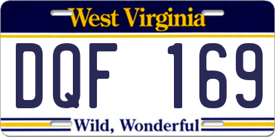 WV license plate DQF169