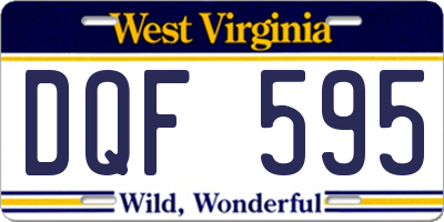 WV license plate DQF595