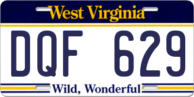 WV license plate DQF629