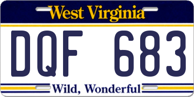 WV license plate DQF683