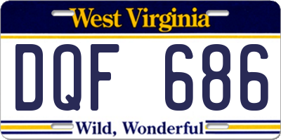 WV license plate DQF686