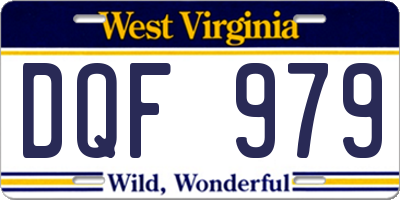 WV license plate DQF979