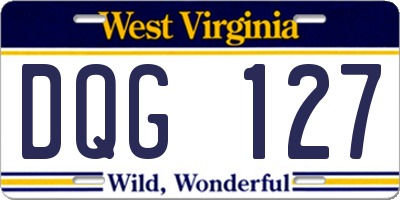 WV license plate DQG127