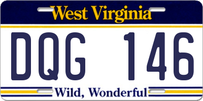 WV license plate DQG146