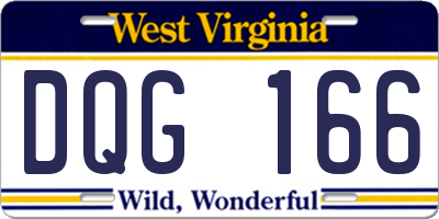WV license plate DQG166