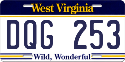 WV license plate DQG253