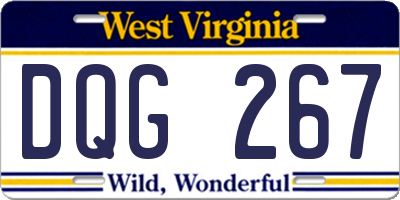 WV license plate DQG267