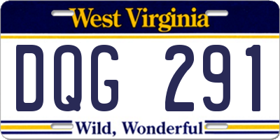 WV license plate DQG291