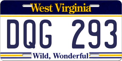 WV license plate DQG293