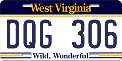 WV license plate DQG306