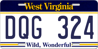 WV license plate DQG324