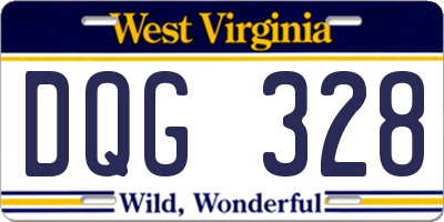 WV license plate DQG328