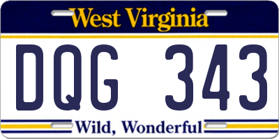 WV license plate DQG343