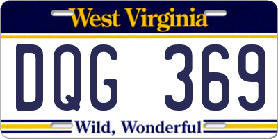 WV license plate DQG369
