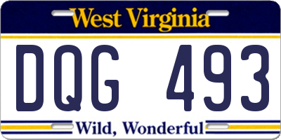 WV license plate DQG493