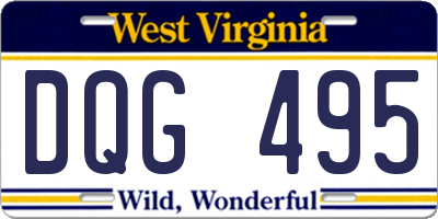 WV license plate DQG495