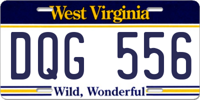 WV license plate DQG556