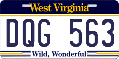 WV license plate DQG563