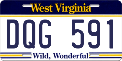 WV license plate DQG591