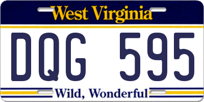 WV license plate DQG595