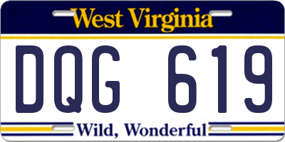 WV license plate DQG619