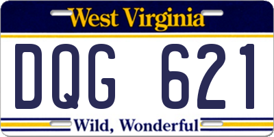 WV license plate DQG621