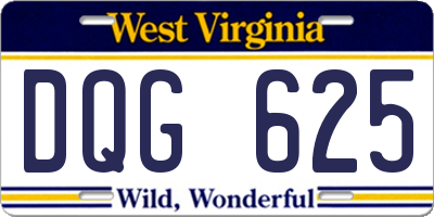 WV license plate DQG625