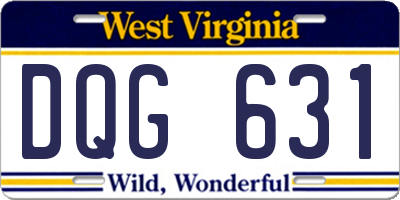 WV license plate DQG631