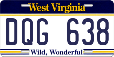 WV license plate DQG638