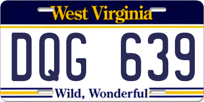 WV license plate DQG639