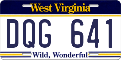 WV license plate DQG641