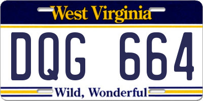 WV license plate DQG664