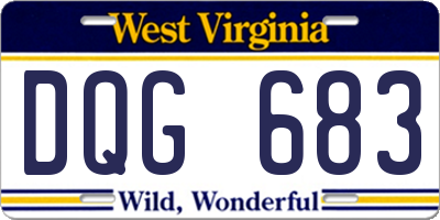 WV license plate DQG683