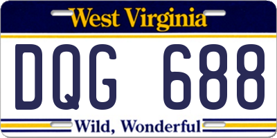 WV license plate DQG688