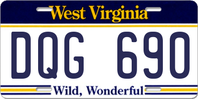 WV license plate DQG690
