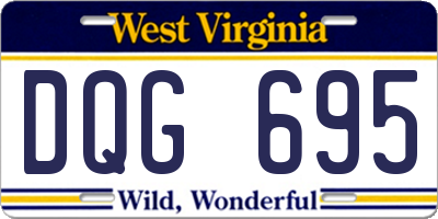 WV license plate DQG695