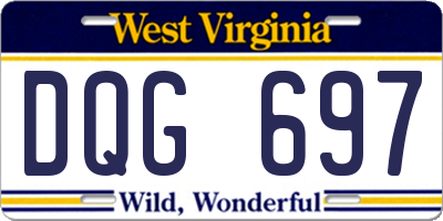 WV license plate DQG697