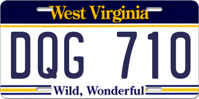 WV license plate DQG710