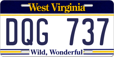 WV license plate DQG737
