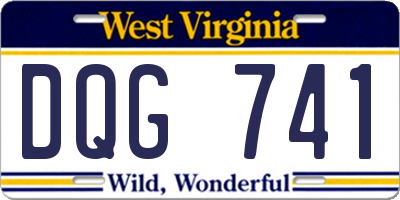 WV license plate DQG741